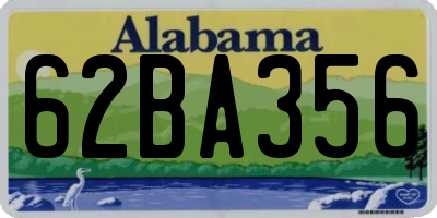 AL license plate 62BA356