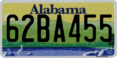 AL license plate 62BA455