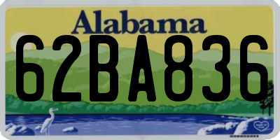 AL license plate 62BA836