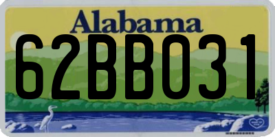 AL license plate 62BB031