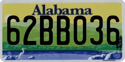AL license plate 62BB036