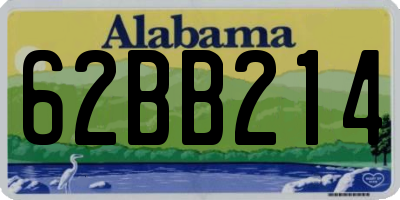 AL license plate 62BB214