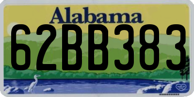 AL license plate 62BB383