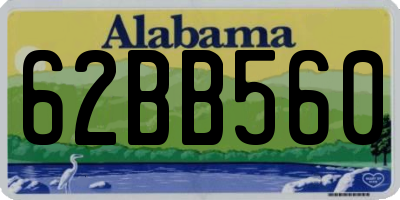 AL license plate 62BB560