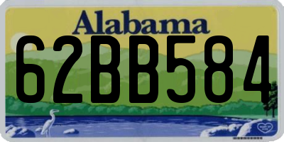 AL license plate 62BB584