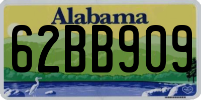 AL license plate 62BB909