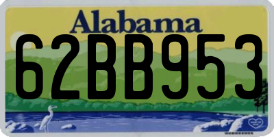 AL license plate 62BB953