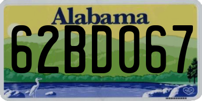 AL license plate 62BD067