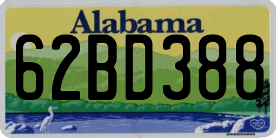 AL license plate 62BD388