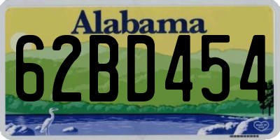 AL license plate 62BD454
