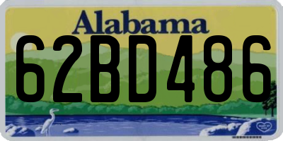 AL license plate 62BD486