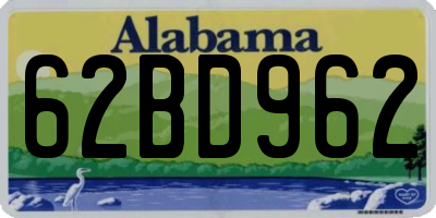 AL license plate 62BD962