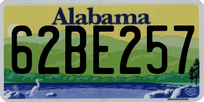 AL license plate 62BE257