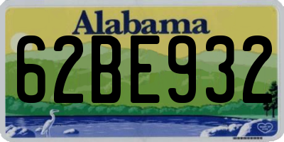 AL license plate 62BE932