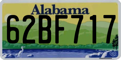 AL license plate 62BF717