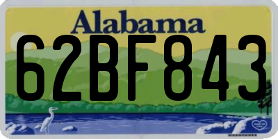 AL license plate 62BF843