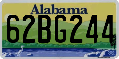 AL license plate 62BG244
