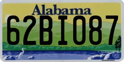 AL license plate 62BI087