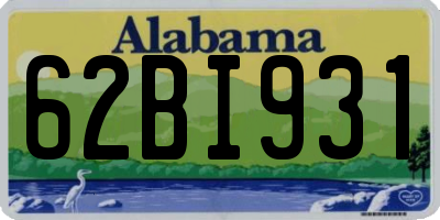 AL license plate 62BI931