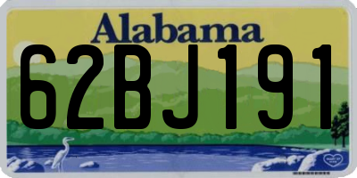 AL license plate 62BJ191