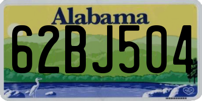 AL license plate 62BJ504