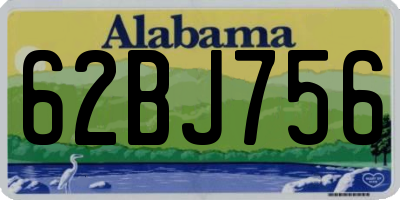 AL license plate 62BJ756