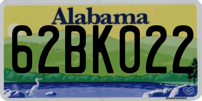 AL license plate 62BK022