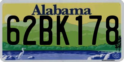 AL license plate 62BK178