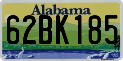 AL license plate 62BK185