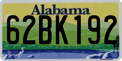 AL license plate 62BK192