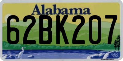 AL license plate 62BK207