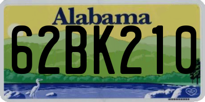 AL license plate 62BK210