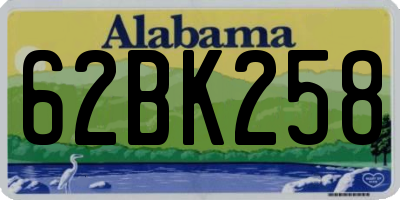 AL license plate 62BK258