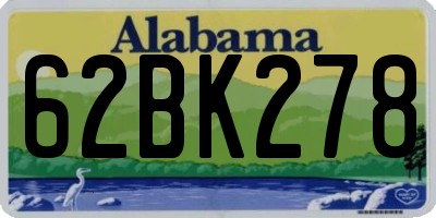 AL license plate 62BK278