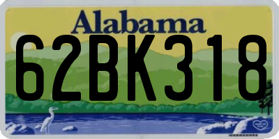 AL license plate 62BK318