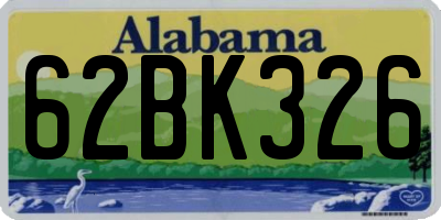 AL license plate 62BK326