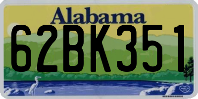 AL license plate 62BK351