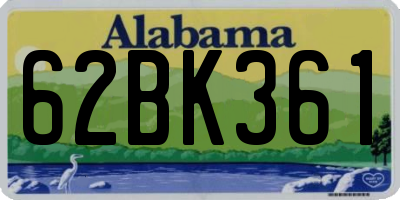 AL license plate 62BK361
