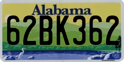 AL license plate 62BK362