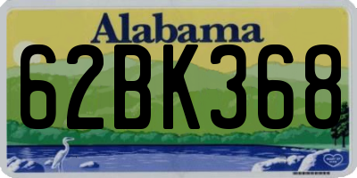 AL license plate 62BK368