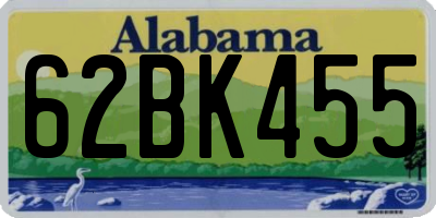 AL license plate 62BK455