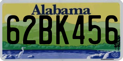 AL license plate 62BK456