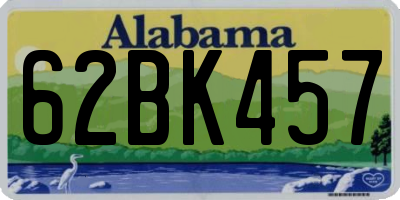 AL license plate 62BK457