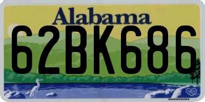 AL license plate 62BK686