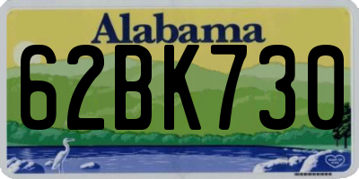 AL license plate 62BK730