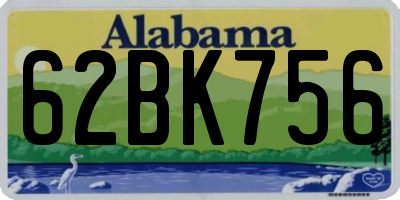 AL license plate 62BK756