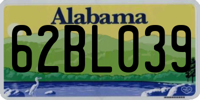AL license plate 62BL039