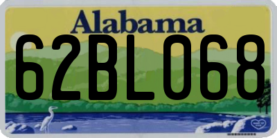 AL license plate 62BL068
