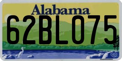 AL license plate 62BL075