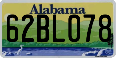 AL license plate 62BL078